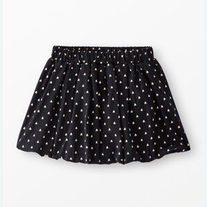 Black Bubble Skirt with White Pattern
